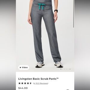 FIGS Livingston Basic Scrub Pants BLACK